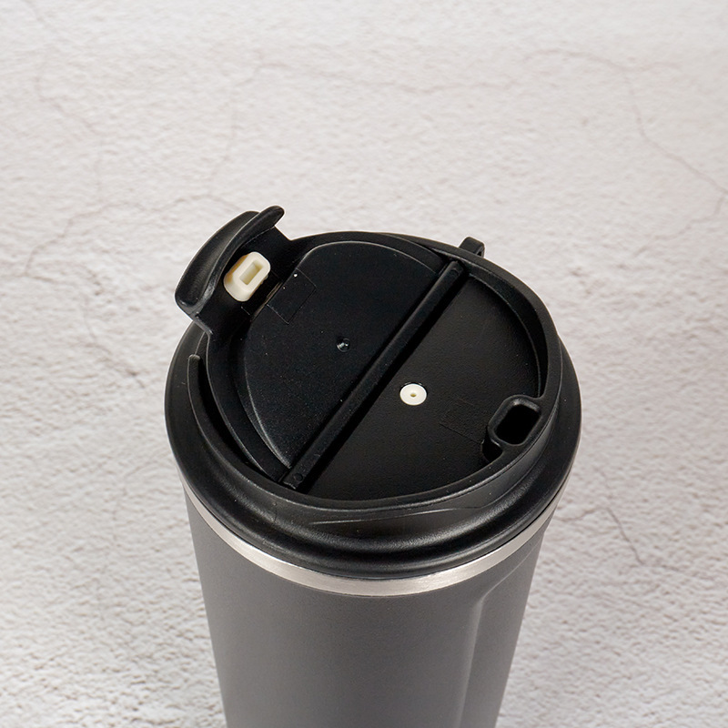 Custom 17oz 500ml Powder Coated Stainless Steel Coffee Tumbler LED Temperature Display Screw Lid Travel Cup Insulated Vacuum Mug