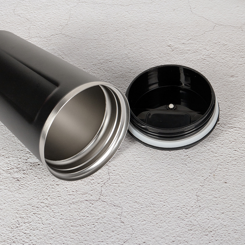 Custom 17oz 500ml Powder Coated Stainless Steel Coffee Tumbler LED Temperature Display Screw Lid Travel Cup Insulated Vacuum Mug