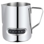 Custom Logo 600ml Milk Frothing Pitcher Food Grade Stainless Steel Coffee Drawing Cup Milk Jug with Handle Temperature Induction