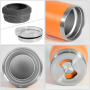 Custom Logo 14oz 4 in 1 Stainless Steel Insulated Beer Bottle Can Cooler Wine Cooler Cup with 2 Lids