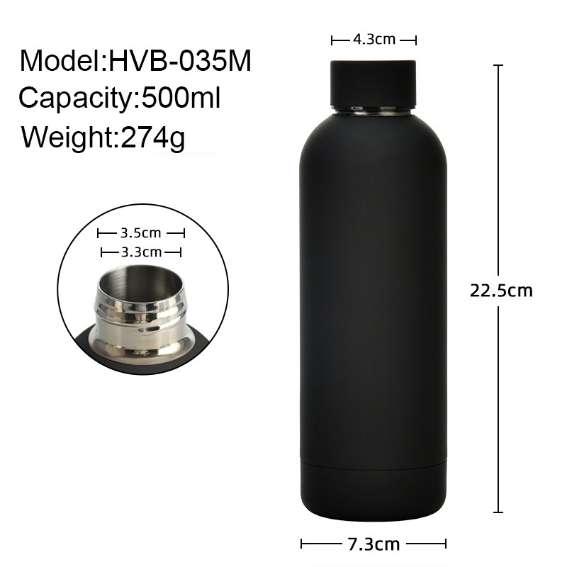 China RTS 500ml Double Wall Stainless Steel Sports Water Bottle Outdoor Tumblers Cola Powder Coated for Laser Printing Logo