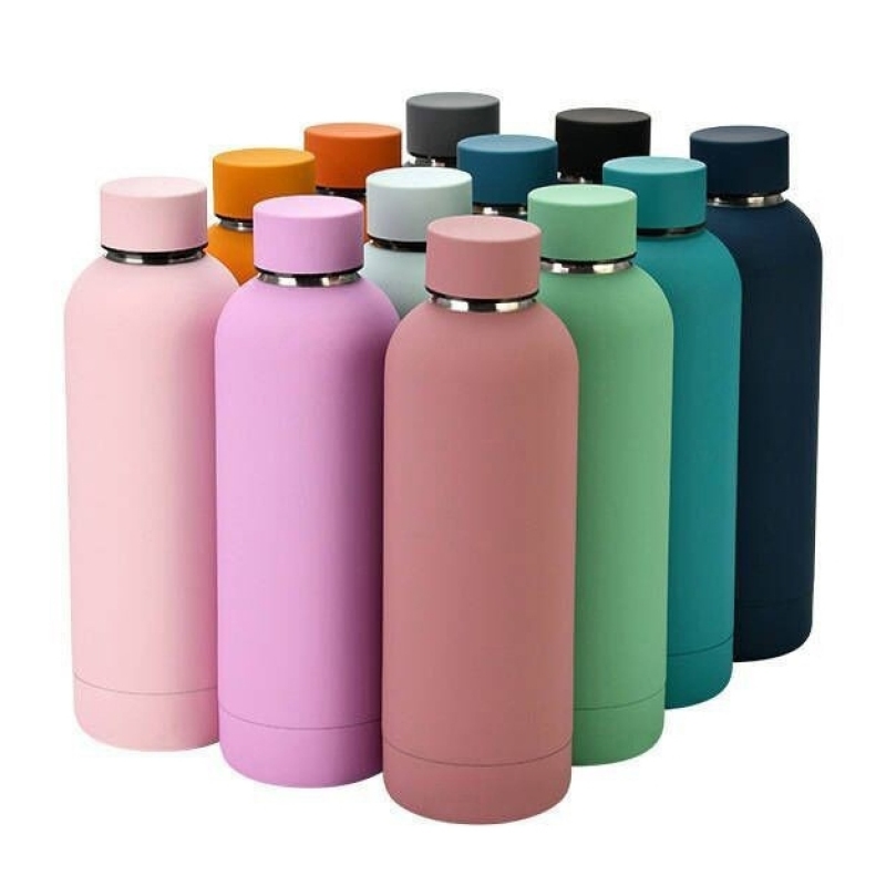 China RTS 500ml Double Wall Stainless Steel Sports Water Bottle Outdoor Tumblers Cola Powder Coated for Laser Printing Logo