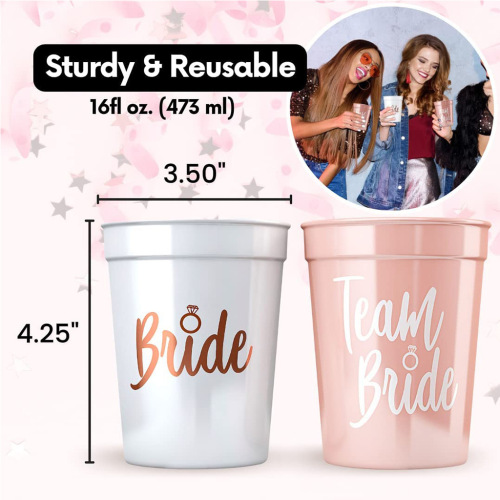 Wholesale Custom Logo Team Bride Bachelorette Party Cups Bridesmaid Cups Bachelorette Party Decorations Favors for Weeding Gifts