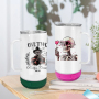 14oz Sublimation Blank Speaker Coffee Tumblers with Dual Lids and Handle Stainless Steel Wireless Music Tumblers with Container