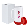 14oz Sublimation Blank Speaker Coffee Tumblers with Dual Lids and Handle Stainless Steel Wireless Music Tumblers with Container