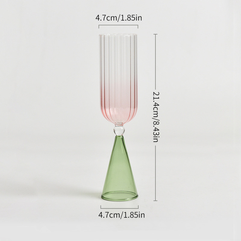 New Creative Striped Gradient Martini Glass Champagne Glass Bar Club Wine Utensils Beer Mugs Drink Cups for Party Weeding