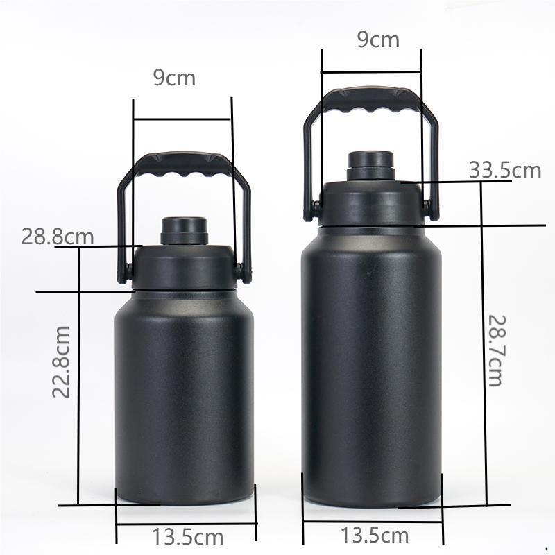 2L Vacuum Flask Thermal Bottle Wide Mouth 3L Stainless Steel 304 Ice Cube Storage Bottle Jug Insulated Water Bottle With Handle