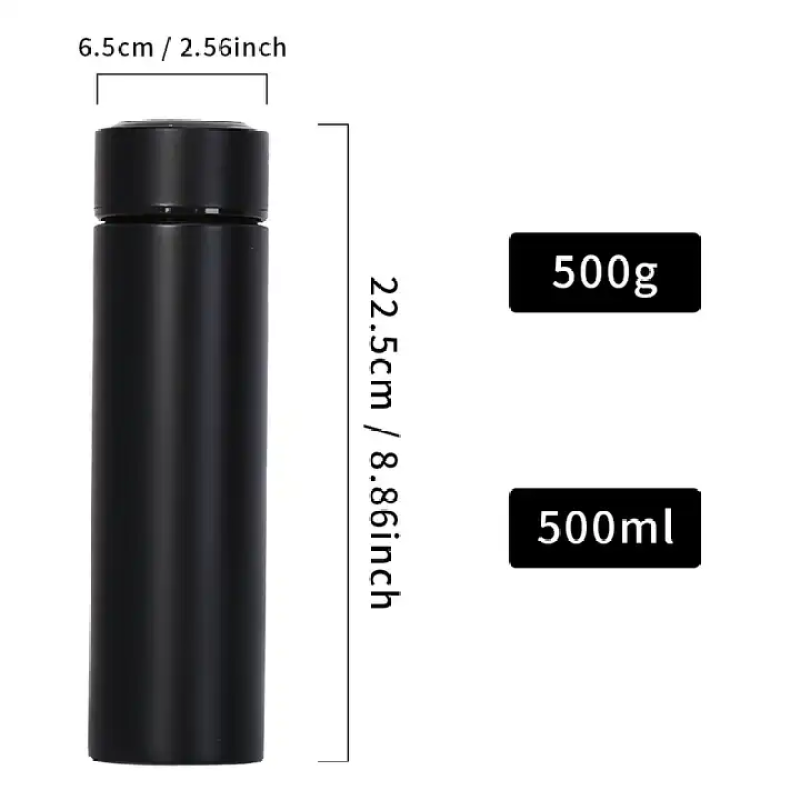Double Wall Insulated 500ml Stainless Steel Termo Smart Vacuum Flask Digital Thermo Water Bottle With Led Temperature Display