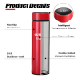 Double Wall Insulated 500ml Stainless Steel Termo Smart Vacuum Flask Digital Thermo Water Bottle With Led Temperature Display