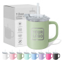 Custom Logo 16oz Double Wall Vacuum Tumbler Cup Powder Coated Insulated Stainless Steel Coffee Camping Mug With Lid