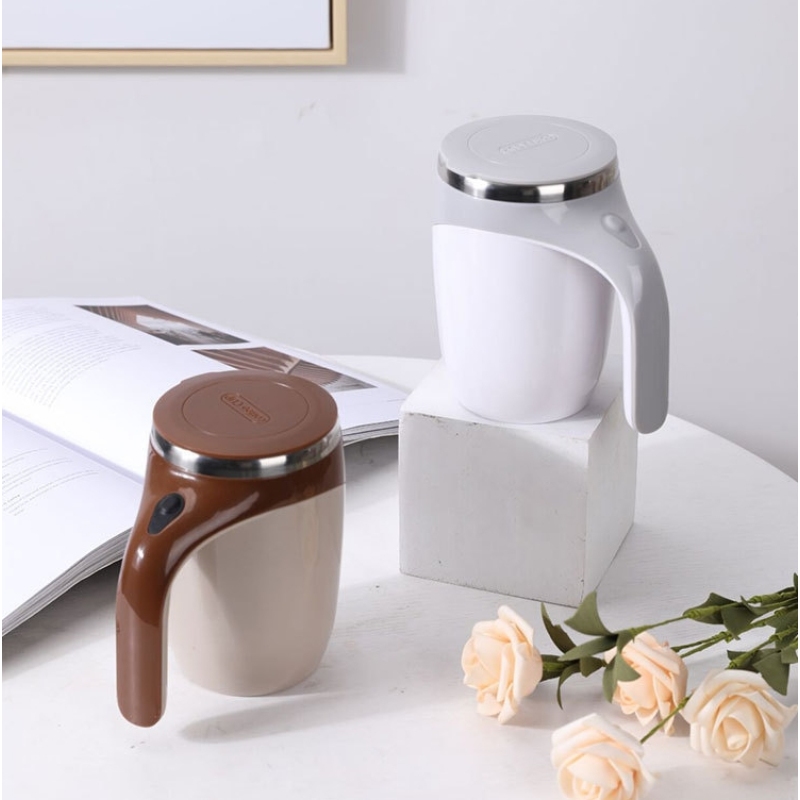 Custom Logo Stainless Steel Smart Automatic Electric Mixing Cup Coffee Milk Magnetic Rotation Self Stirring Coffee Mug Mixer