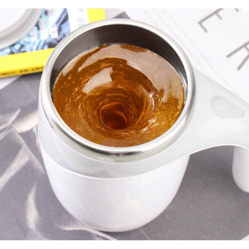 Custom Logo Stainless Steel Smart Automatic Electric Mixing Cup Coffee Milk Magnetic Rotation Self Stirring Coffee Mug Mixer