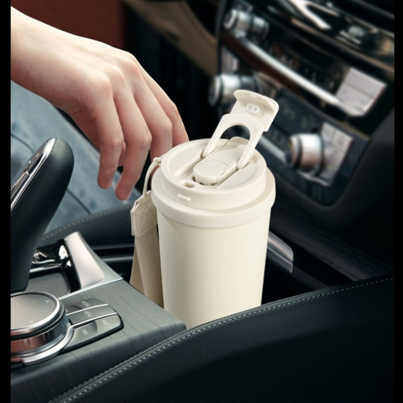 Wholesale 600ml Stainless Steel Coffee Mug 20oz Insulated Cup SS304 Car Travel Tumbler with Handle Straw for Logo Customization
