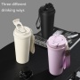 Wholesale 600ml Stainless Steel Coffee Mug 20oz Insulated Cup SS304 Car Travel Tumbler with Handle Straw for Logo Customization