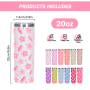 Flower Vacuum Insulated Tumbler 20oz Double Wall Travel Cup Coffee Mug Custom Stainless Steel Tumbler Thermoses Cups Mug