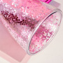 Double Wall Bling Tumbler  Cold Drink With Lids 16oz 500ml Milk Tea Fat U-shaped Plastic Pet Cup Disposable