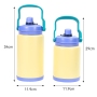 Custom Logo Large Capacity 2.8L 4L Stainless Steel Insulated Jug Sport Outdoors Camping Water Bottle Flask with Handle Lid