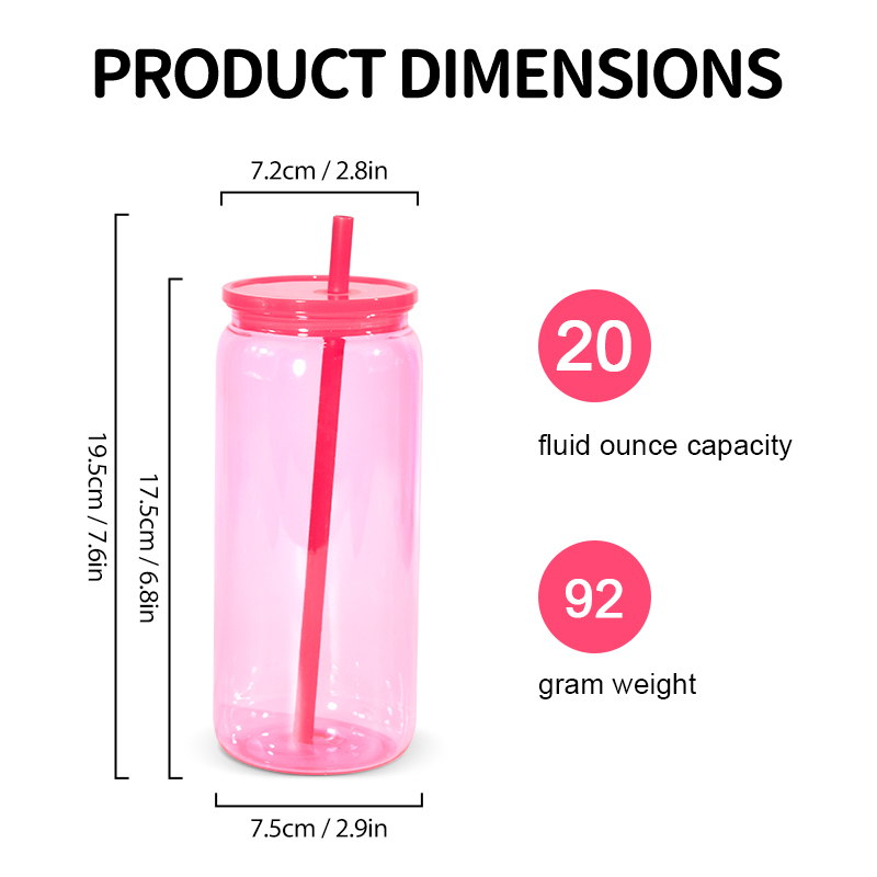Plastic Drinkware 20oz Plastic Cup with Lid and Straw Reusable Plastic Tumbler BPA Free Cold Coffee Cups with Lids and Straw