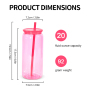 Plastic Drinkware 20oz Plastic Cup with Lid and Straw Reusable Plastic Tumbler BPA Free Cold Coffee Cups with Lids and Straw