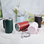 Custom 14oz Stainless Steel Vacuum Mug Coffee Cup Factory Stainless Steel Vacuum Cup With Lid and Detachable Storage Bottom