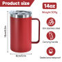 Custom 14oz Stainless Steel Vacuum Mug Coffee Cup Factory Stainless Steel Vacuum Cup With Lid and Detachable Storage Bottom