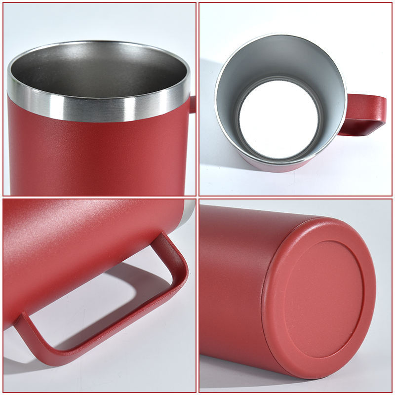 Custom 14oz Stainless Steel Vacuum Mug Coffee Cup Factory Stainless Steel Vacuum Cup With Lid and Detachable Storage Bottom