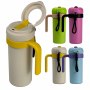 DSY Custom logo 700ml 304 Stainless Steel Vacuum Insulated Coffee Cup Water Bottle With Handle and Rope and 2 in 1 Drinking Lid