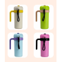 DSY Custom logo 700ml 304 Stainless Steel Vacuum Insulated Coffee Cup Water Bottle With Handle and Rope and 2 in 1 Drinking Lid