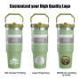 Personalized Custom logo 20oz 30Oz Thermal BPA-FREE Stainless Steel Insulated Flip Straw Tumbler Travel Tea Cups Coffee Mugs
