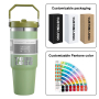 Personalized Custom logo 20oz 30Oz Thermal BPA-FREE Stainless Steel Insulated Flip Straw Tumbler Travel Tea Cups Coffee Mugs