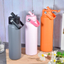 CUSTOM Stainless Steel Double Wall Insulated Water Bottle Vacuum Flask Thermal Cup for Hot Cold Drinks Travel Tumbler