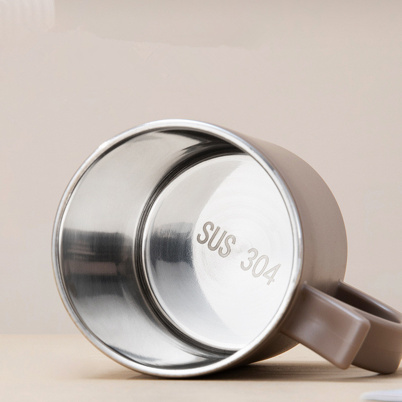 500ml Custom Logo 304 Stainless Steel + PP Mugs Office Insulated Drinking Cups Cheap Coffee Travel Mug with Leak Proof Lids