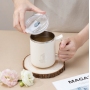 500ml Custom Logo 304 Stainless Steel + PP Mugs Office Insulated Drinking Cups Cheap Coffee Travel Mug with Leak Proof Lids