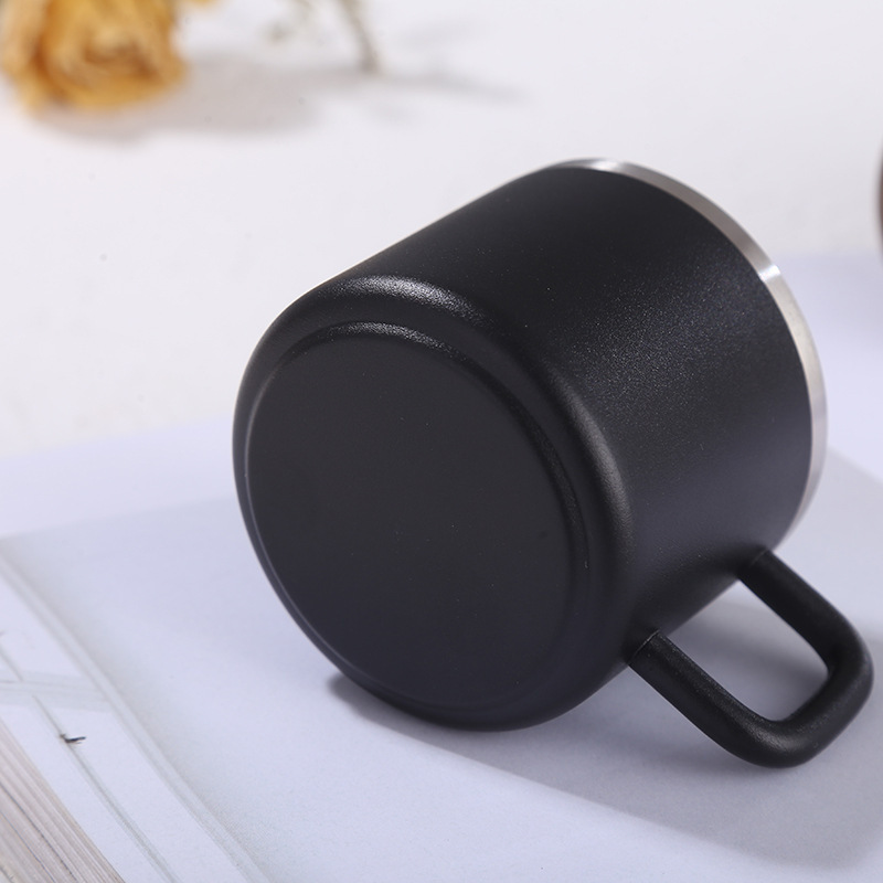 Customized Logo 3oz Mini Mug Stainless Steel Portable SS304 Shot Glass Tumbler Laser Powder Coated Car Travel Cup with Handle