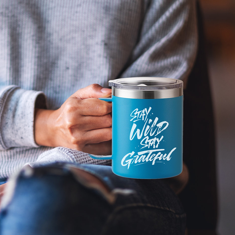 12oz 14oz 16oz 24oz Powdered Coated Coffee Mug Double Walled Stainless Steel Vacuum Mug Tumbler Insulated Stainless Steel Cup