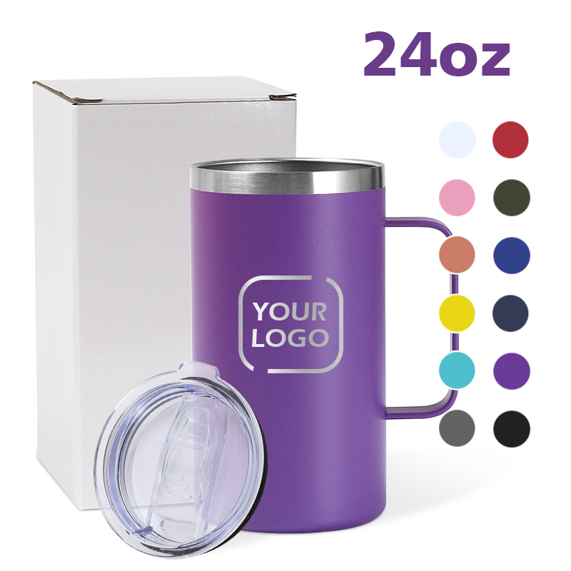 12oz 14oz 16oz 24oz Powdered Coated Coffee Mug Double Walled Stainless Steel Vacuum Mug Tumbler Insulated Stainless Steel Cup