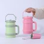 Hot Sale New Design 50OZ Insulated Vacumed Wine Tumbler Handle Straw Outdoor Travel Mug Cartoon Big Capacity Stock Available
