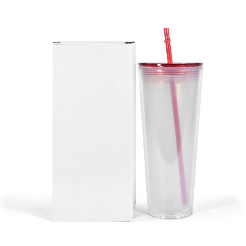 Halloween GLOW in Dark 24oz Double Wall Acrylic Tumblers for Snow Globe Cups with Pre Drilled Hole Lids Straws and Hole Stopper