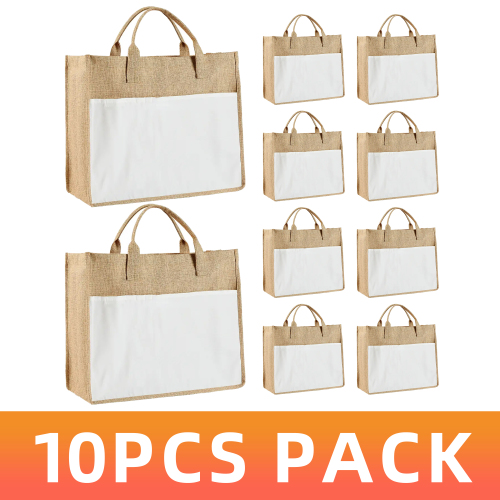 USA Warehouse in Stock 35*43cm Sublimation Tote Bags Blank Lightweight Reusable Grocery Bags Canvas Shopping Bag 10pcs/ctn