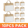 USA Warehouse in Stock 35*43cm Sublimation Tote Bags Blank Lightweight Reusable Grocery Bags Canvas Shopping Bag 10pcs/ctn