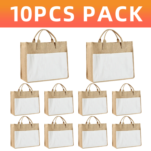 USA Warehouse in Stock 35*43cm Sublimation Tote Bags Blank Lightweight Reusable Grocery Bags Canvas Shopping Bag 10pcs/ctn