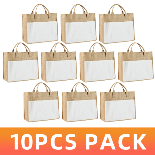 USA Warehouse in Stock 35*43cm Sublimation Tote Bags Blank Lightweight Reusable Grocery Bags Canvas Shopping Bag 10pcs/ctn