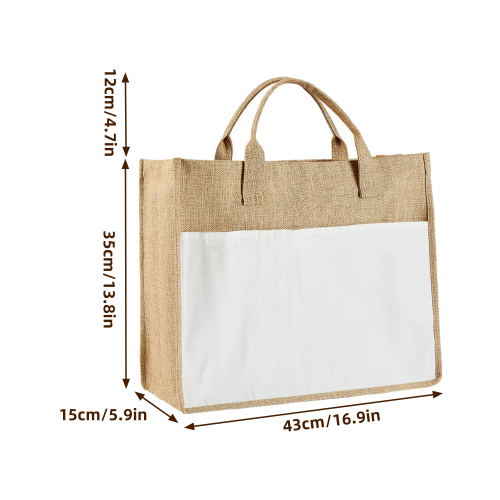 USA Warehouse in Stock 35*43cm Sublimation Tote Bags Blank Lightweight Reusable Grocery Bags Canvas Shopping Bag 10pcs/ctn