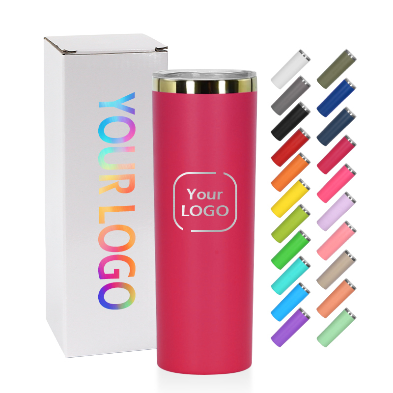 20oz Custom Holographic Plated Powder Coated Stainless Steel Straight Tumblers Laser Engrave Water Bottle