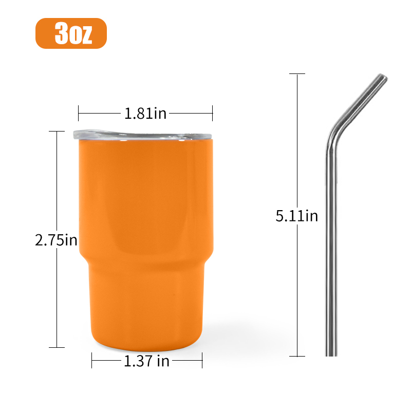 RTS US 108pcs/ctn 3oz Sublimation Shot Glass Tumblers Stainless Steel Double Wall Vacuum Insulated Shot Glasses Cups