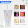 Creative Single PP Plastic 500ml 710ml clear Cold Water Bottle Drinks Coffee clear Disposable Plastic Cups for Juice