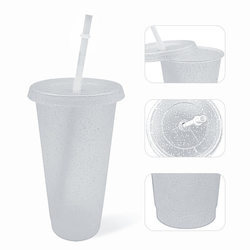 Creative Single PP Plastic 500ml 710ml clear Cold Water Bottle Drinks Coffee clear Disposable Plastic Cups for Juice