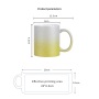 Wholesale Gradient Ceramic Mug Shining Ombre Mug Sublimation Blank Glitter 11oz Customized Blank Coffee Mugs Ceramic Cup for DIY