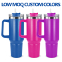 Custom Logo Stainless Steel Insulate 40oz H2.0 Cup Tumbler with Snack Ice Storage Compartment Mugs with Handle Water Bottle