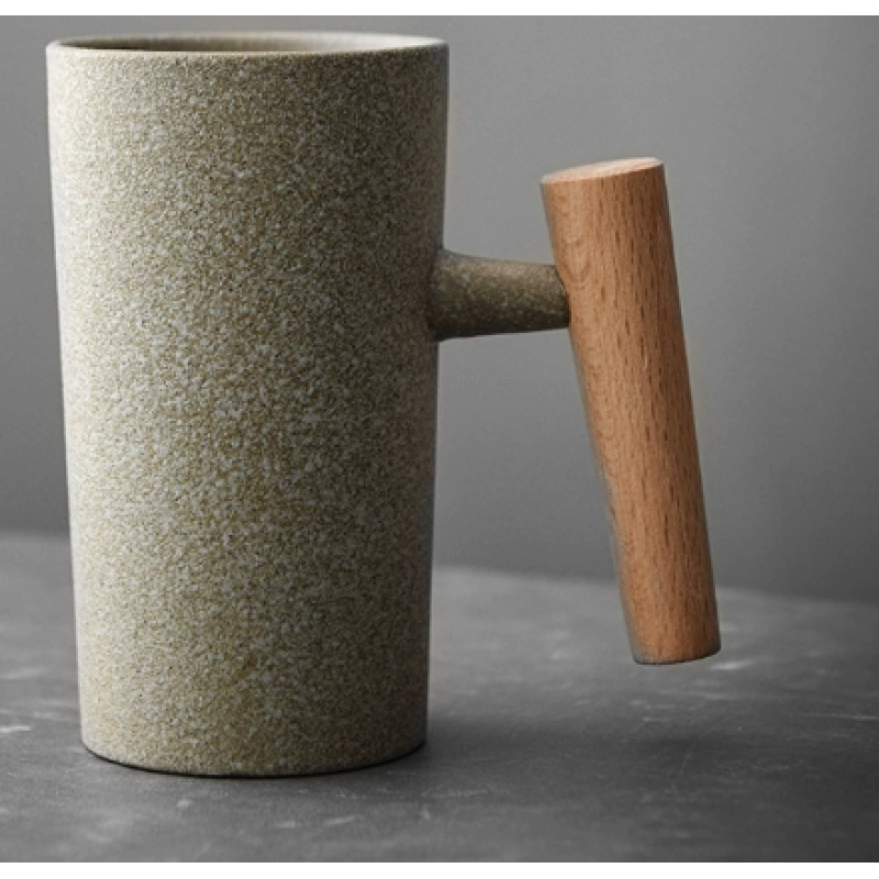 Japanese Style Handcrafted Bottles Wooden Handle Mugs Household Water Cup